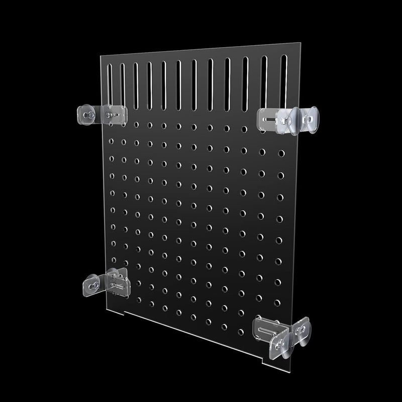 HingoFuni Fish Tank Divider Aquarium Acrylic Isolation Grid Board Divider with Suction Cups Accessories Transparent Plate Baffle Blocking Fish Partition Net Freshwater Ornament 25x30cm/9.84x11.81in - Image 1